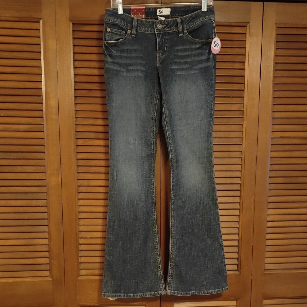 NWT SO Women's Dark Blue Flare Jeans